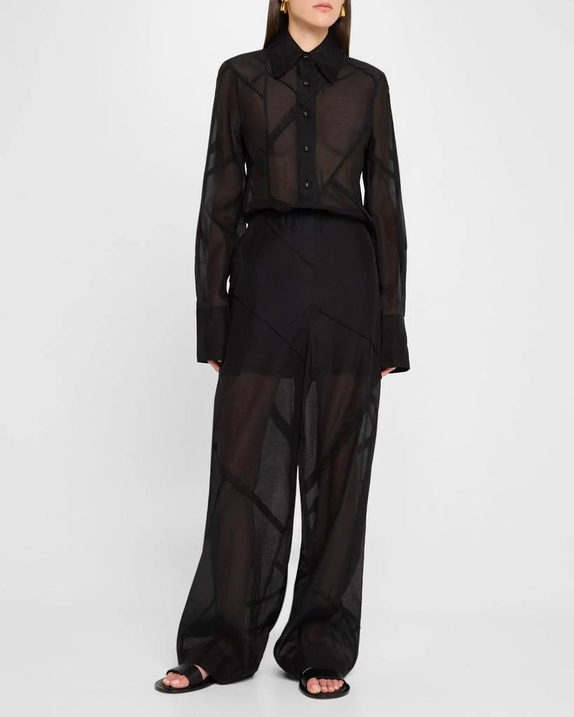 CO Parachute Pleated Wide-Leg Drawstring Pants 2