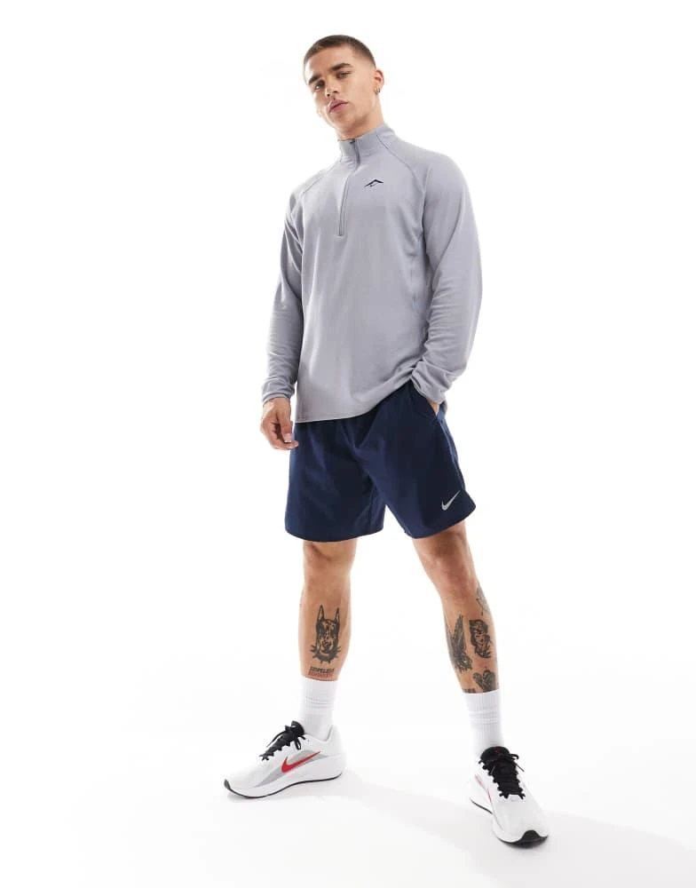 NIKE Nike Running Trail 1/4 zip sweatshirt in grey 3