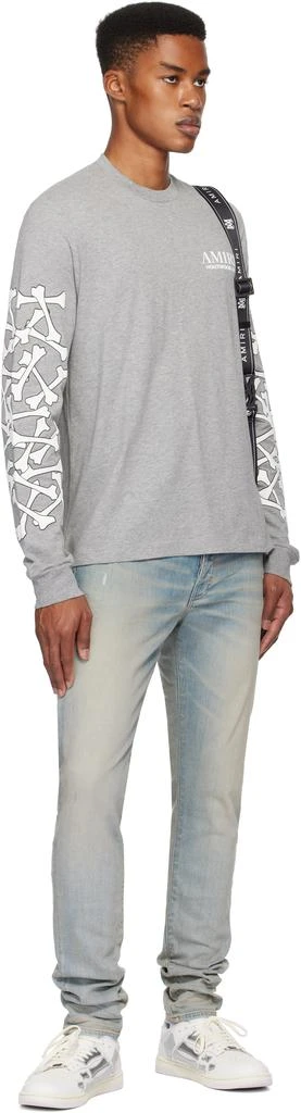 AMIRI Black Bones Stacked Long Sleeve T-shirt 4