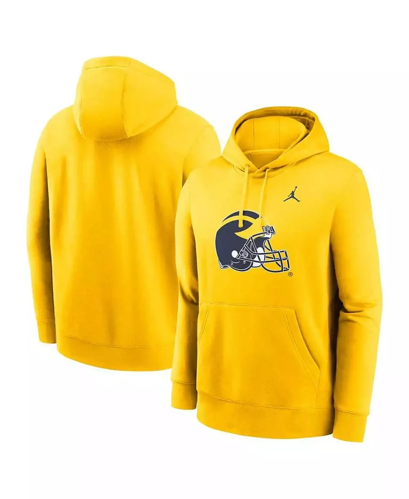 Jordan Men's Maize Michigan Wolverines Primetime Alternate Logo Club Fleece Pullover Hoodie 1