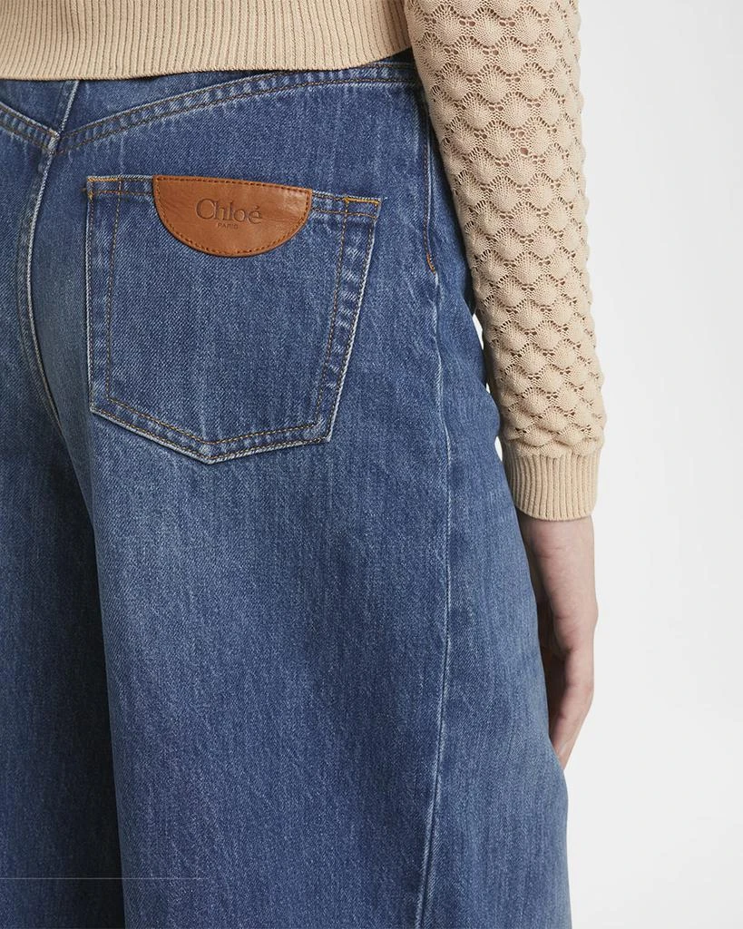 Chloé Wide Leg Denim Trousers 5