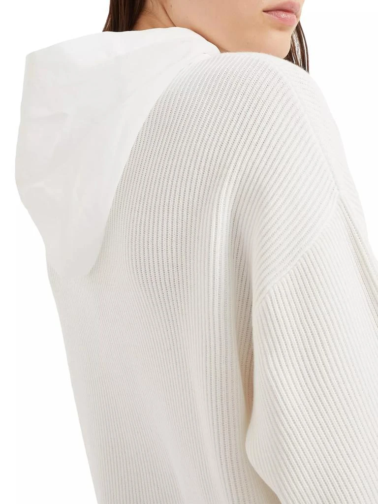 Brunello Cucinelli Faux Layered Sweatshirt with Detachable Hood 4