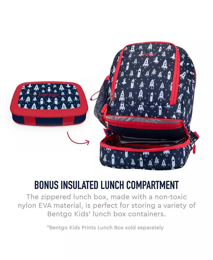 Bentgo Kids Prints 2-In-1 Backpack and Insulated Lunch Bag - Rocket