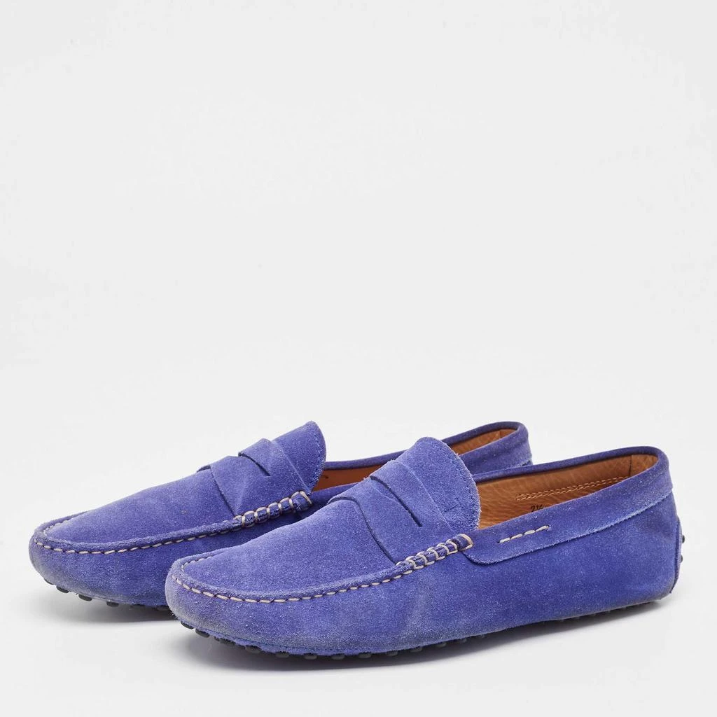 Tod's Tod's Cobalt Blue Suede Penny Loafers Size 41.5 2
