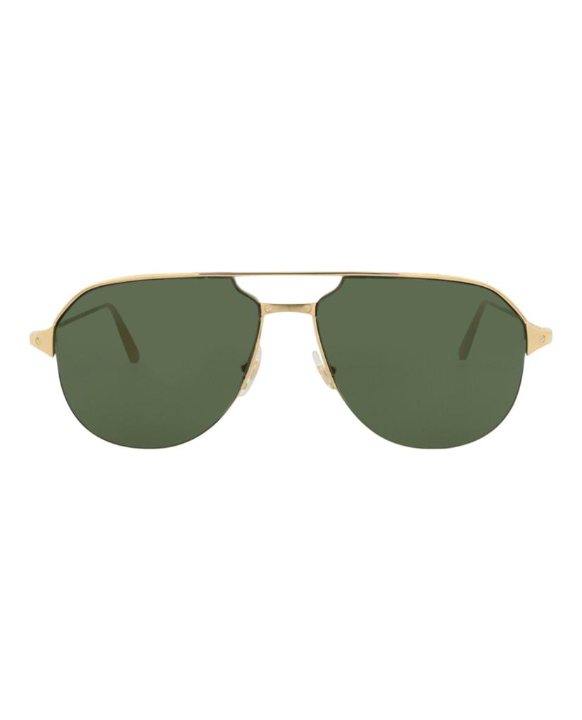 Cartier Aviator-Frame Metal Sunglasses