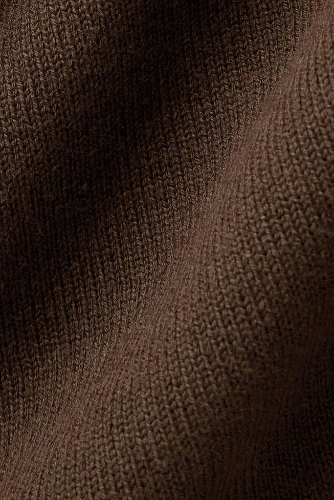 Alo Scholar Knit Cropped Full Zip Jacket - Espresso 5