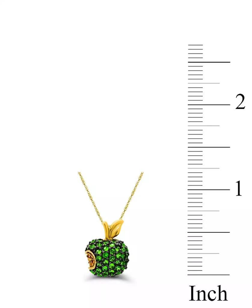 Macy
s Tsavorite (1-3/8  ct. t.w.) and Yellow Sapphire (1/10  ct. t.w.) Apple Pendant in 14K Gold 2