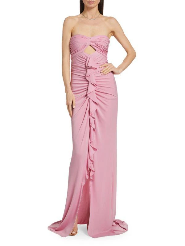Cinq à Sept Jenna Strapless Ruffled Gown 1