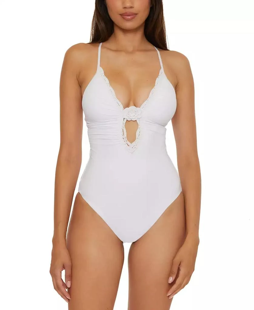 Becca Women's Plunge-Neck One-Piece Swimsuit 1