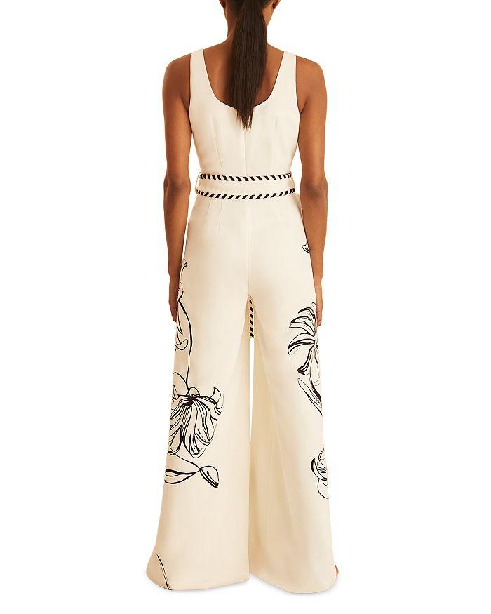 REISS Kinsley Placed Floral Wide Leg Jumpsuit