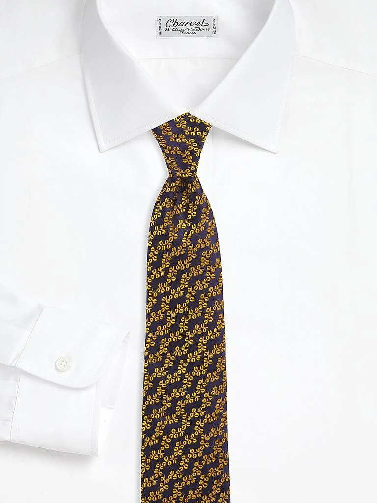 Charvet Coffee Vine Silk Jacquard Tie 2