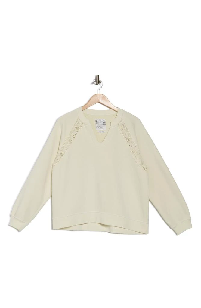 C&C California Sweetie Lace Trim Fleece Sweatshirt 3