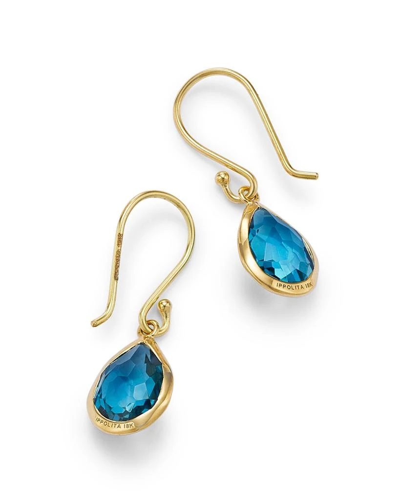 IPPOLITA 18K Yellow Gold Rock Candy® London Blue Topaz Teeny Teardrop Earrings 4