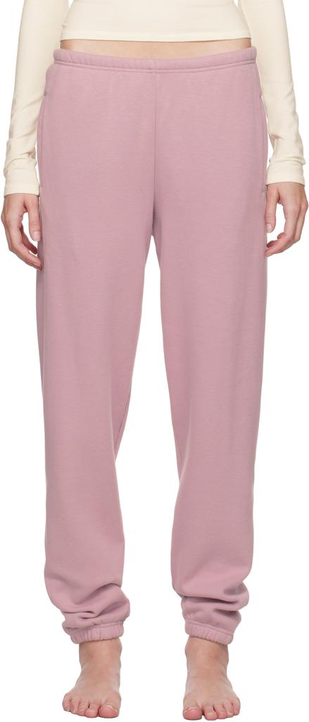 SKIMS Pink Cotton Fleece Classic Jogger Lounge Pants