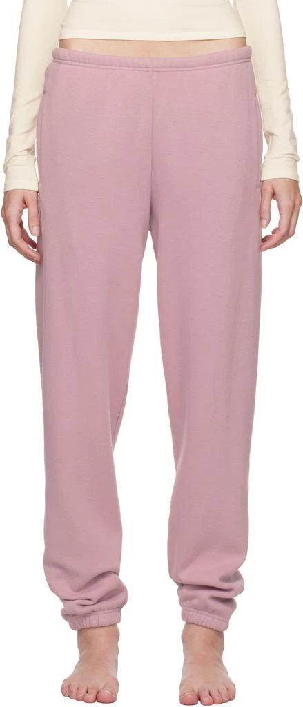 SKIMS Pink Cotton Fleece Classic Jogger Lounge Pants 1