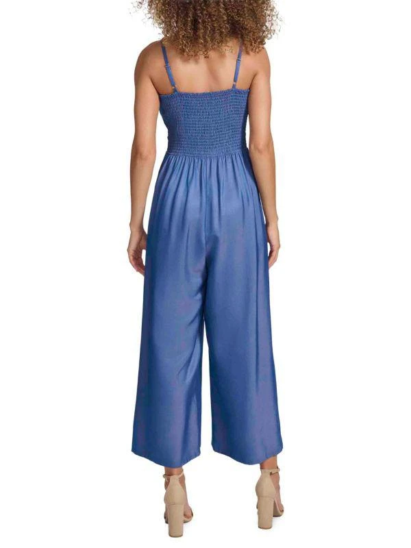 Shop V-Neck Denim Jumpsuit on Sale at BeyondStyle – Get 61% Off V