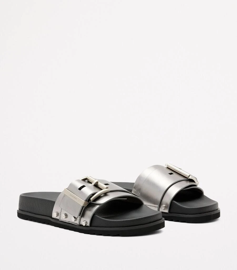 ALL SAINTS Leather Ellie Stud Slides 5