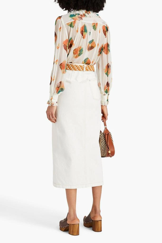 Ulla Johnson Pippa ruffled printed silk-crepon blouse 3