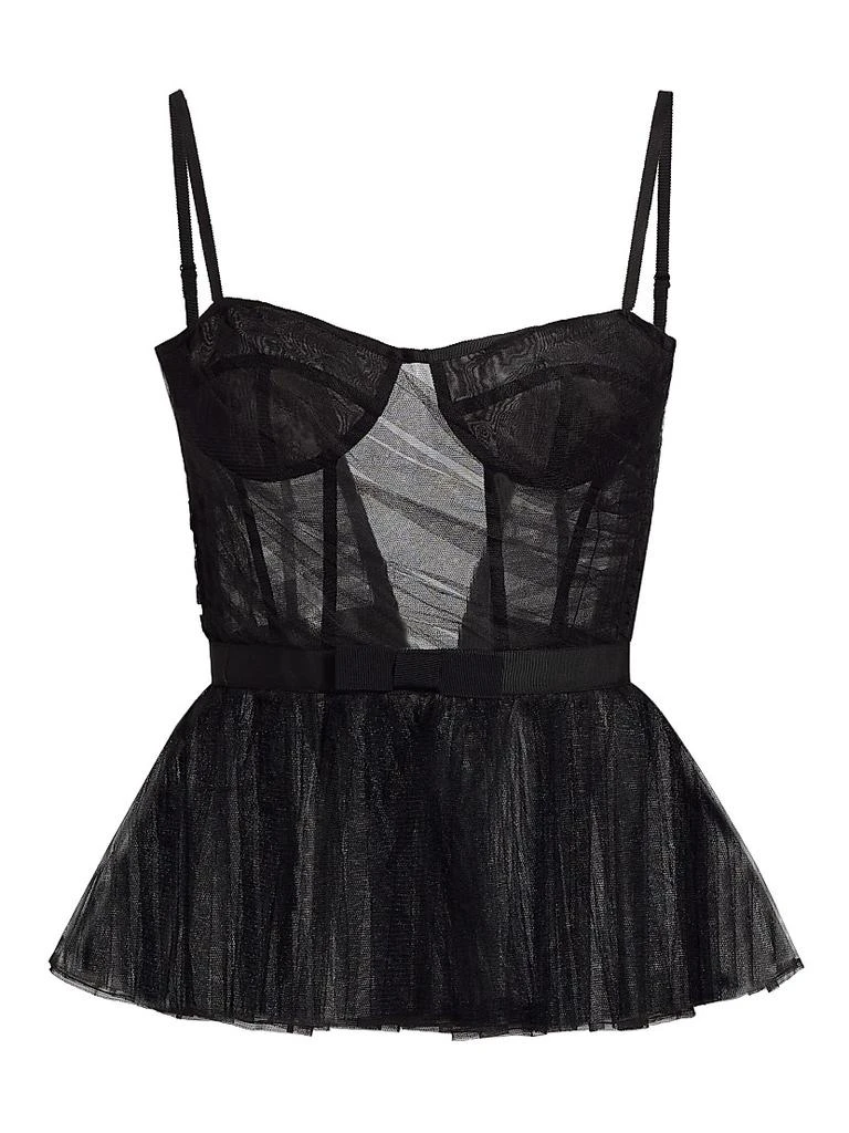 Aknvas Rina Seamed Tulle Peplum Top 1