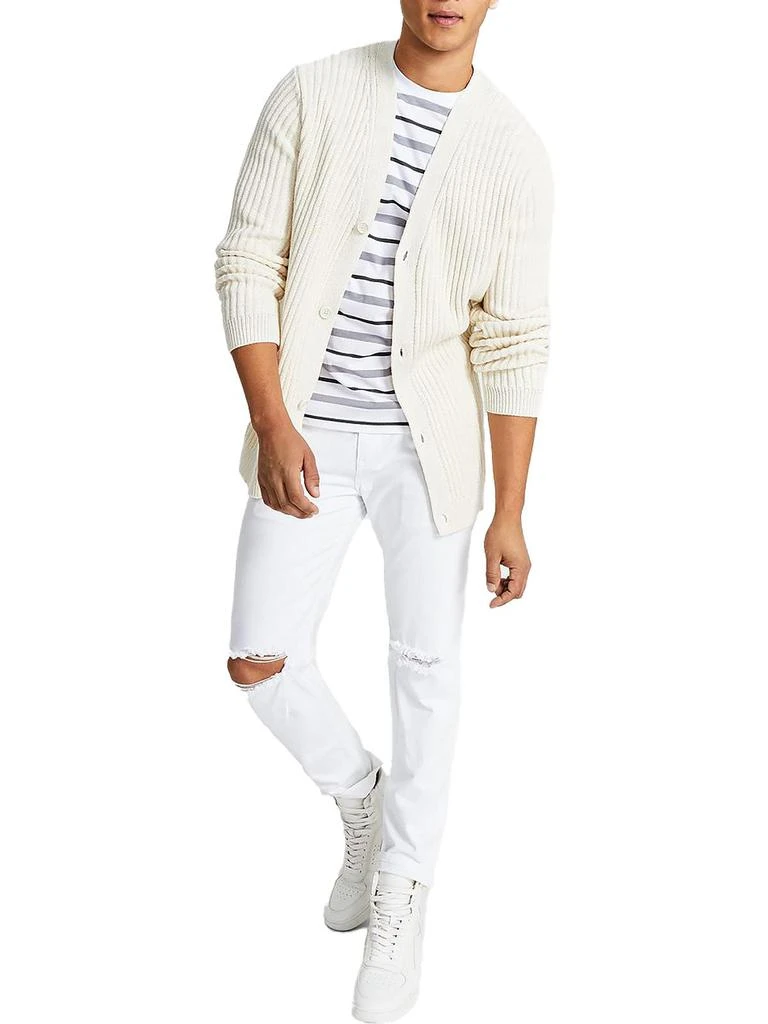 INC International Mens Metallic V-Neck Cardigan Sweater 3