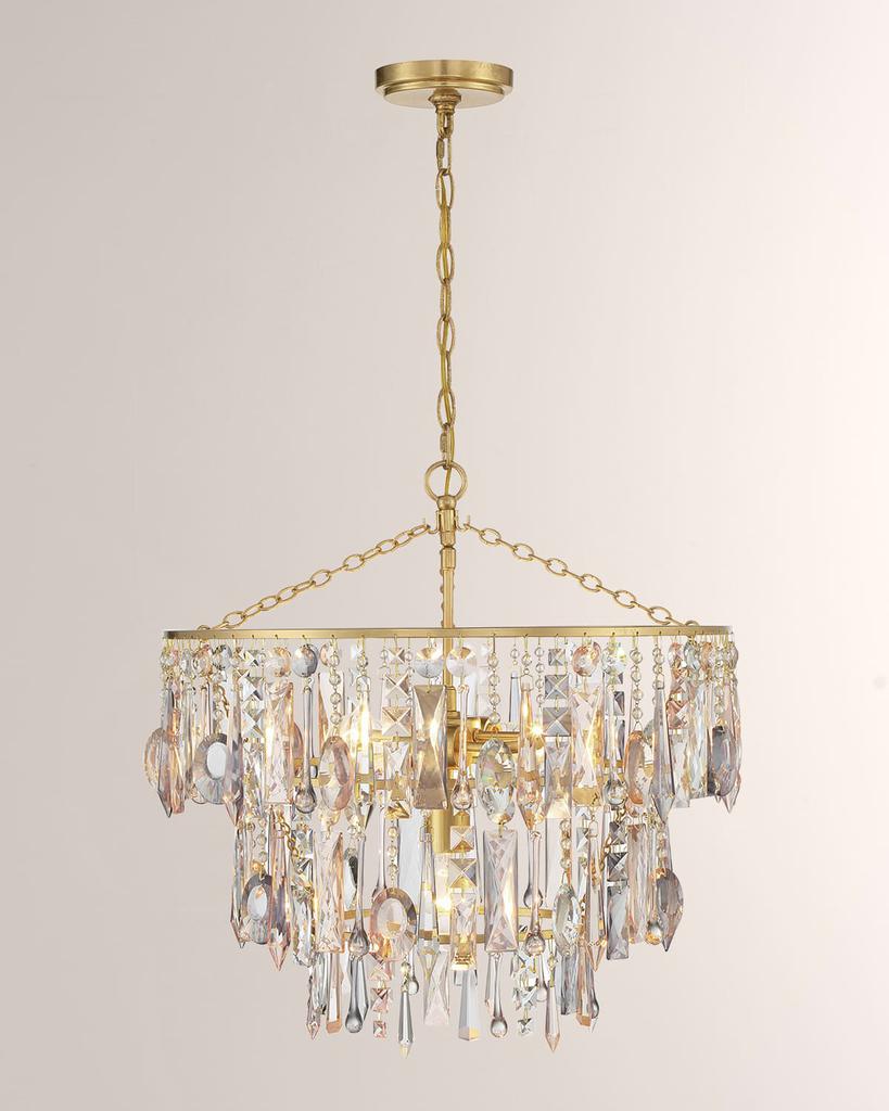 Crystorama Elsa 3-Light Antiqued Gold Chandelier