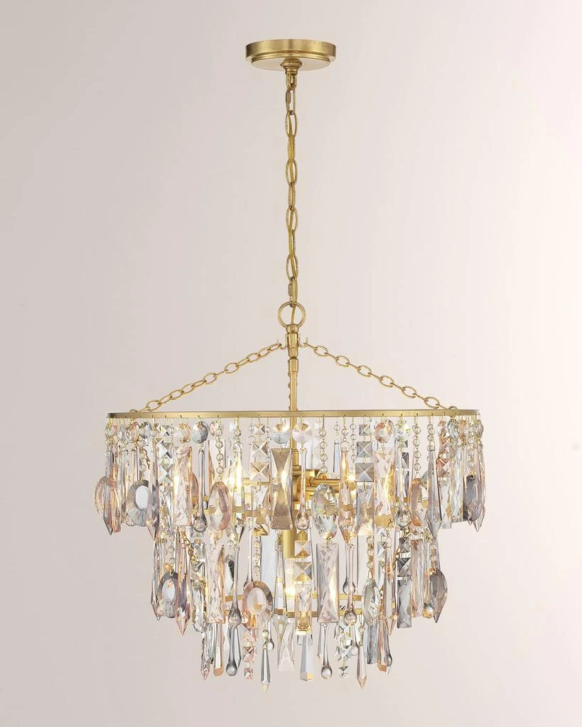 Crystorama Elsa 3-Light Antiqued Gold Chandelier 1
