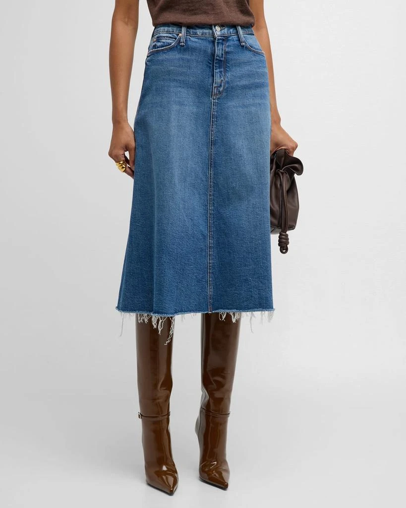 MOTHER The Circle Midi Fray Skirt 3