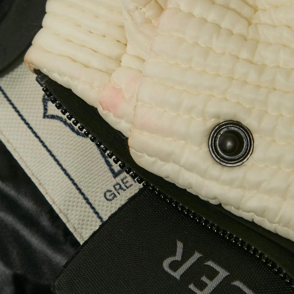 Moncler Moncler Cream/Black Nylon Zip-Up Hooded Arcalis Down Jacket S 4