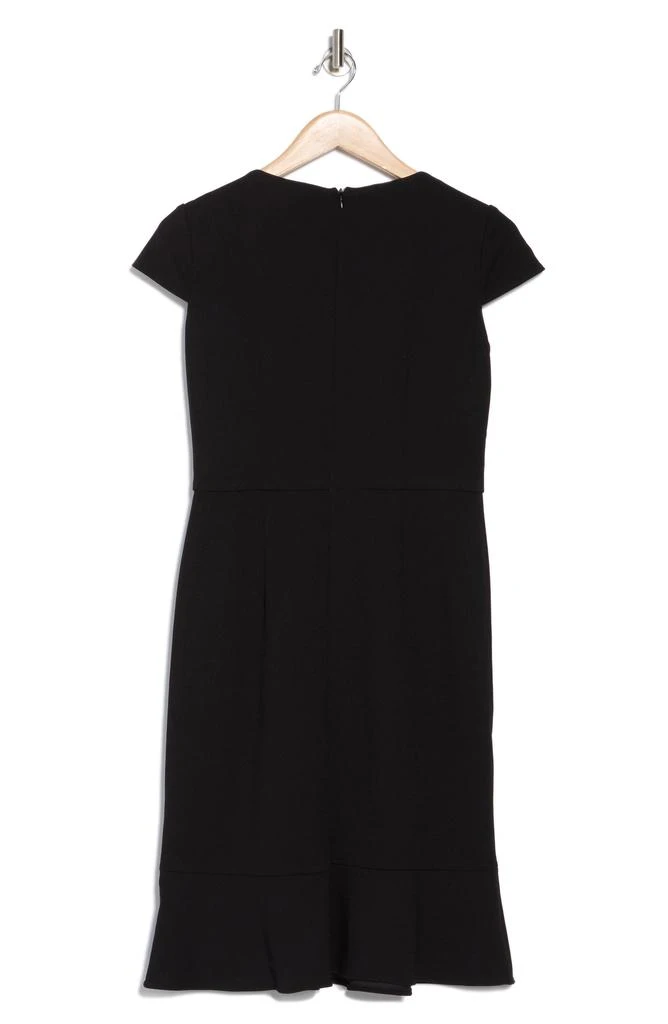 London Times Ruffle Cap Sleeve Scuba Knit Dress 4