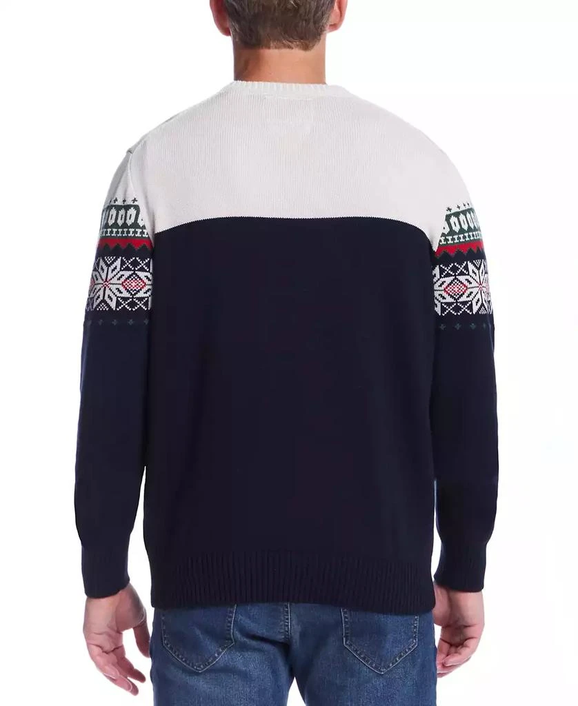 Weatherproof Vintage Men's Crewneck Snowflake-Pattern Long Sleeve Sweater 3