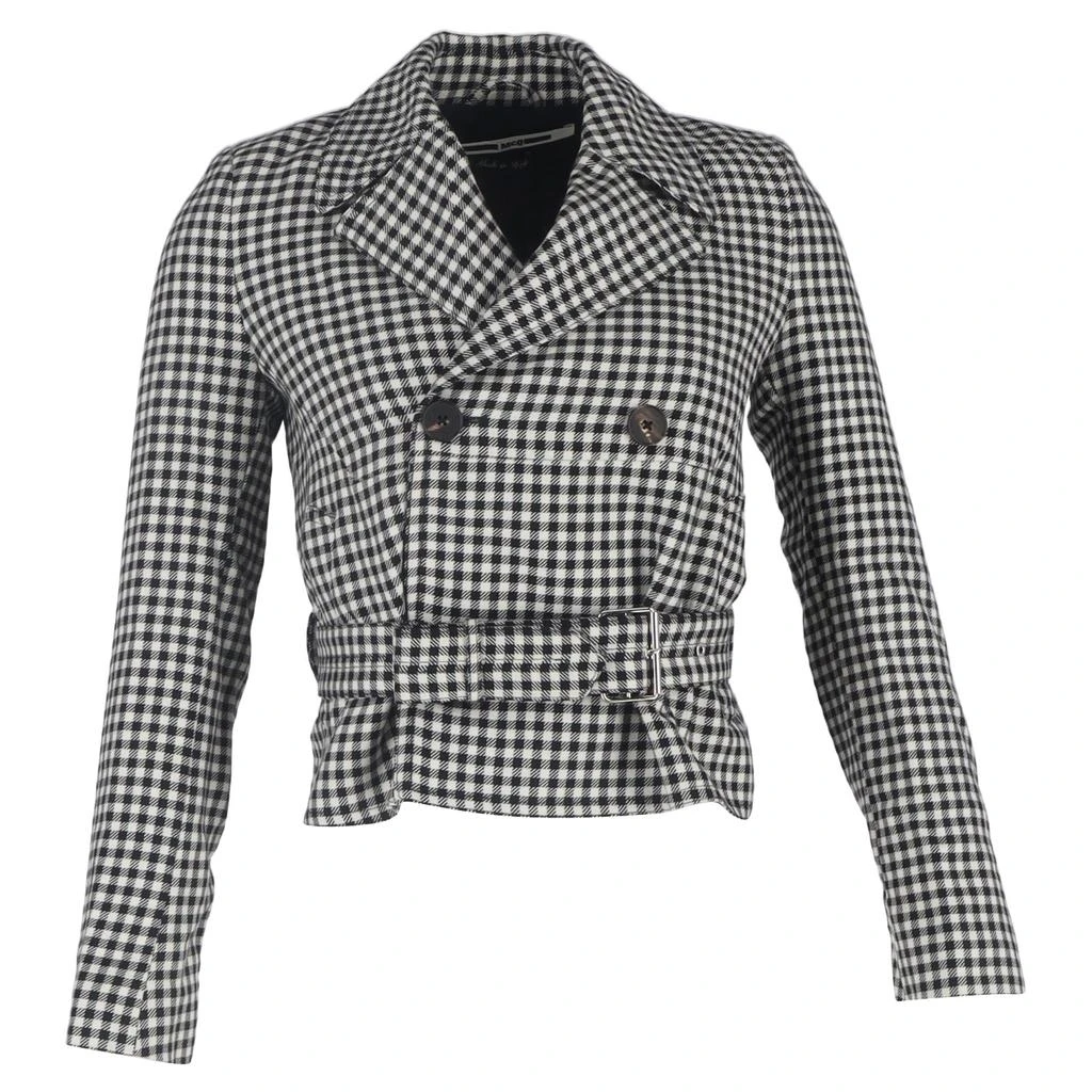 Alexander McQueen MCQ by Alexander ueen Gingham Blazer in Black and White Cotton