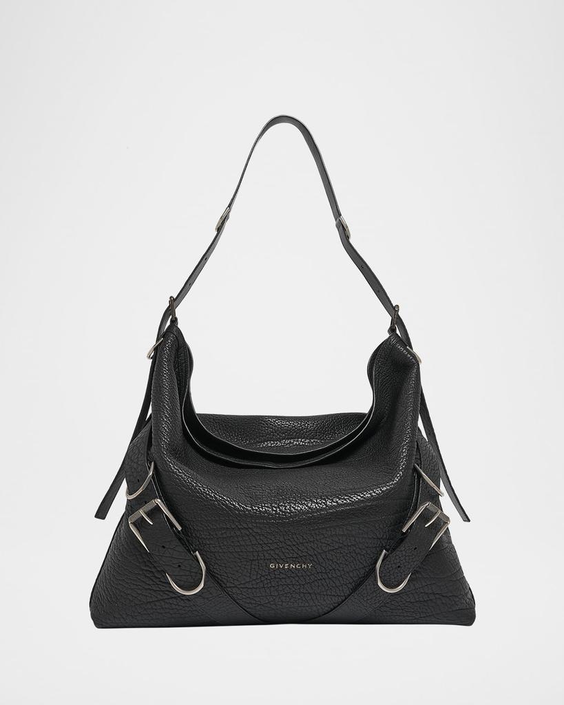 ショルダーバッグ Givenchy Voyou Large Big Buckle Large Voyou bag in grained leather in - black | Givenchy US