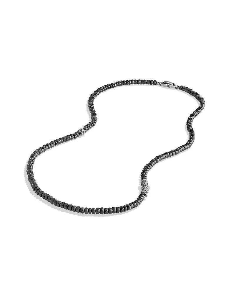 David Yurman Memento Mori Skull Station Necklace in Sterling Silver 2