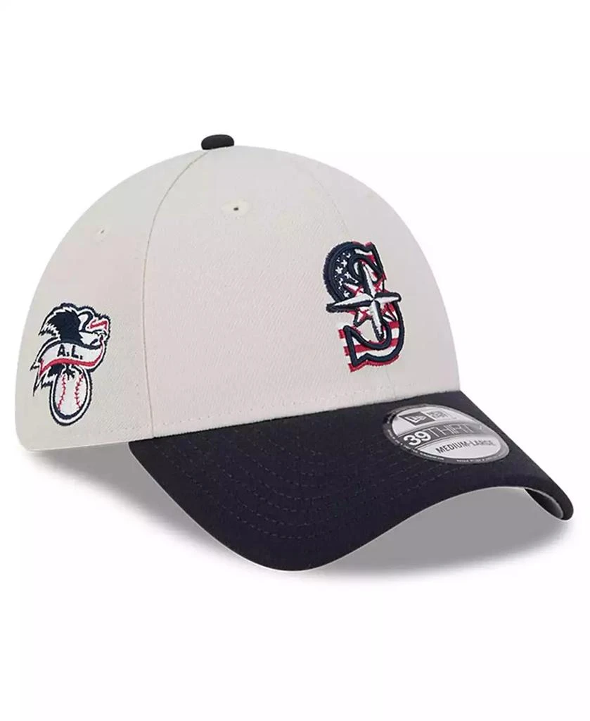 New Era Men's Black Seattle Mariners 2024 Fourth of July 39THIRTY Flex Hat 1