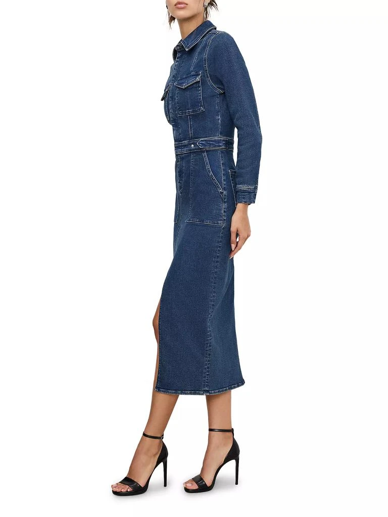 Good American Fit For Success Denim Midi-Dress 3