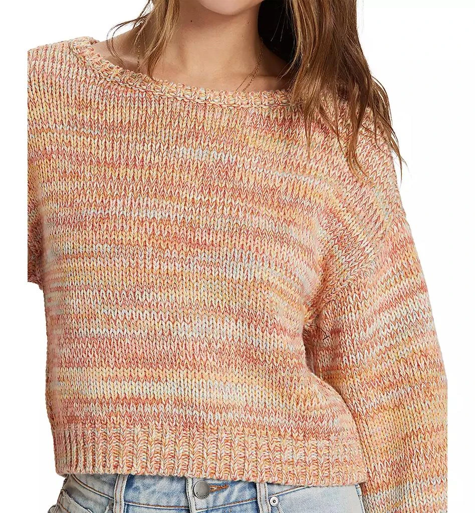 Billabong Juniors' Vivid Sun Cotton Scoop-Neck Long-Sleeve Sweater 4