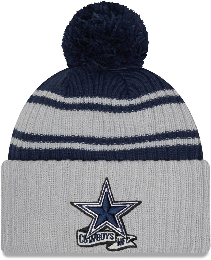 New Era Men's Dallas Cowboys 2022 Sideline Sport Knit Beanie In Gray 1