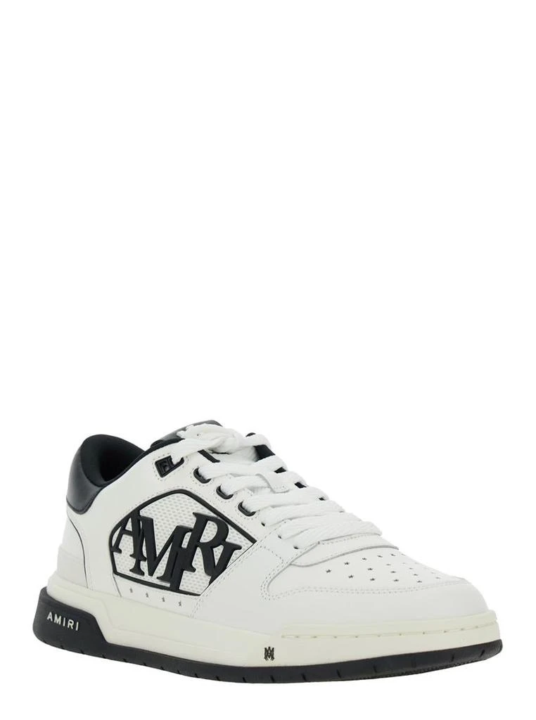 AMIRI White Low Top Sneakers With Logo Patch On The Side And Contrasting Heel With Logo Lettering In Leather Man 2