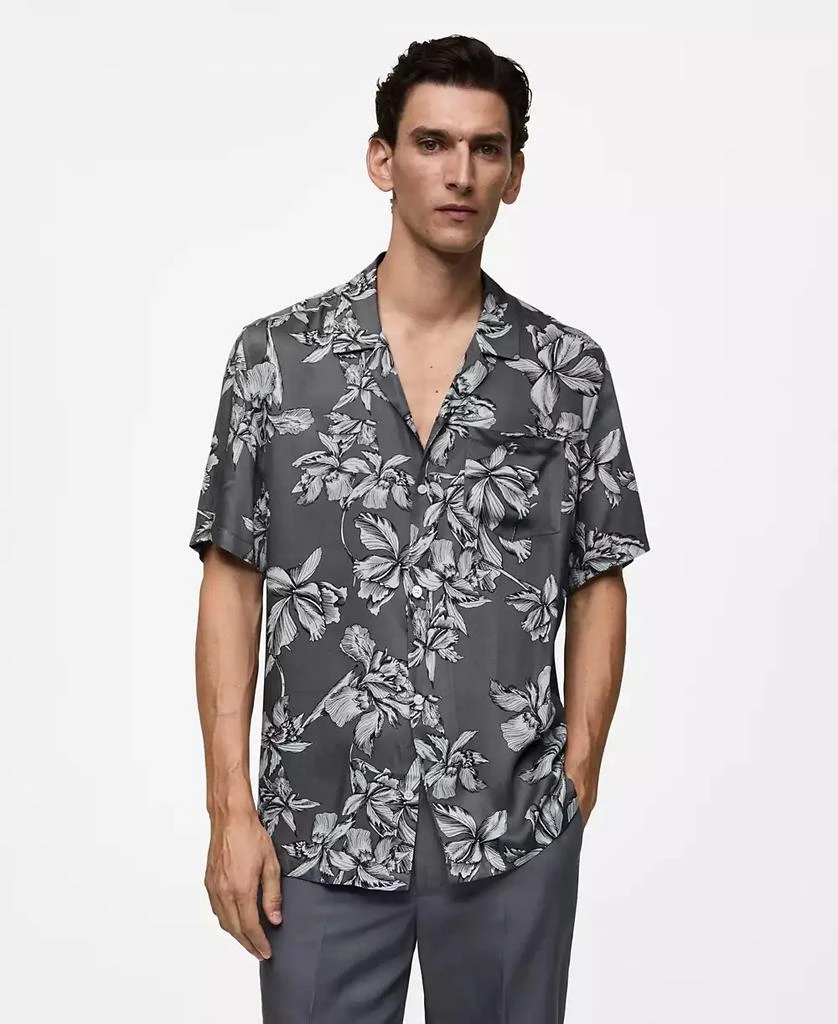 Mango Men's Hawaiian-Print Shirt 1