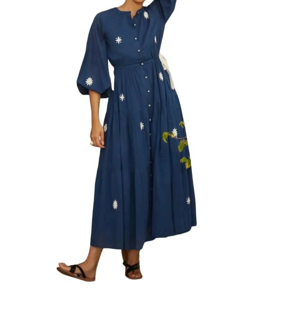 Carolina K Gaia Dress In Navy 1