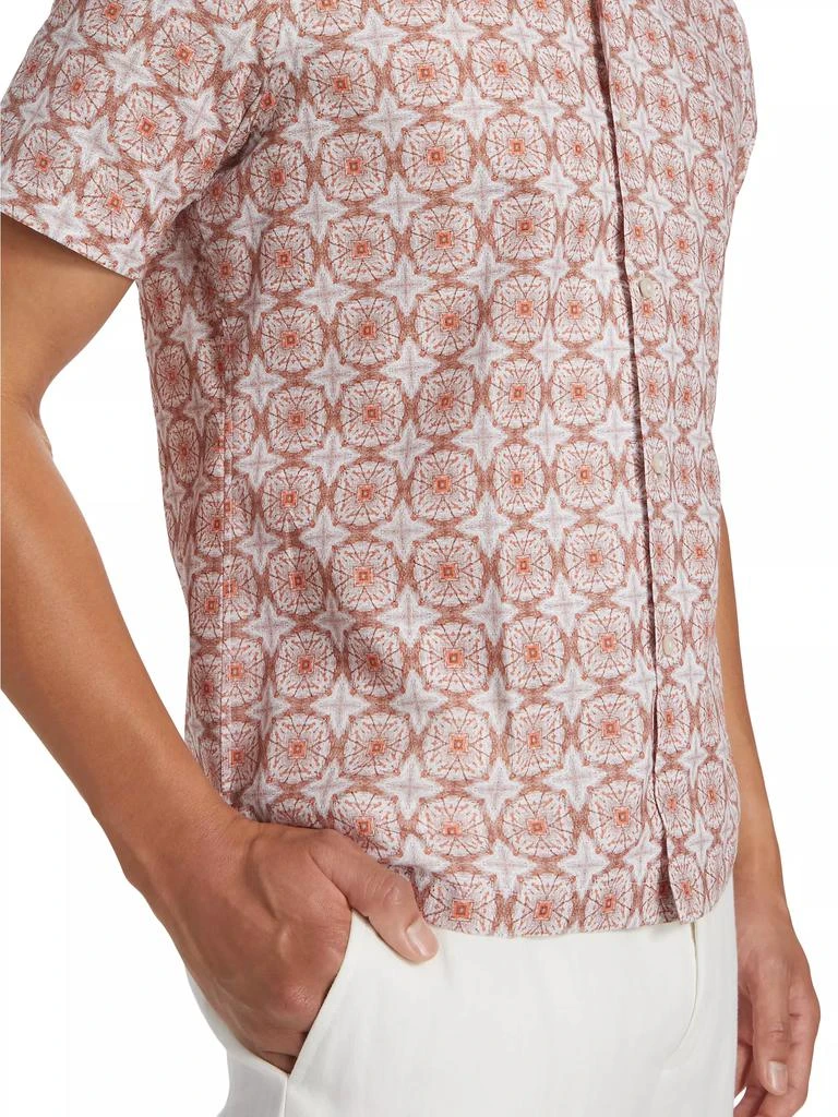 Saks Fifth Avenue Slim-Fit Medallion Short-Sleeve Shirt 6