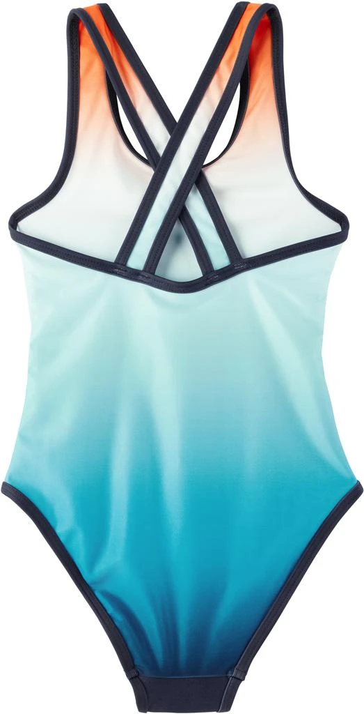Casablanca Kids Orange & Blue Gradient Swimsuit 2