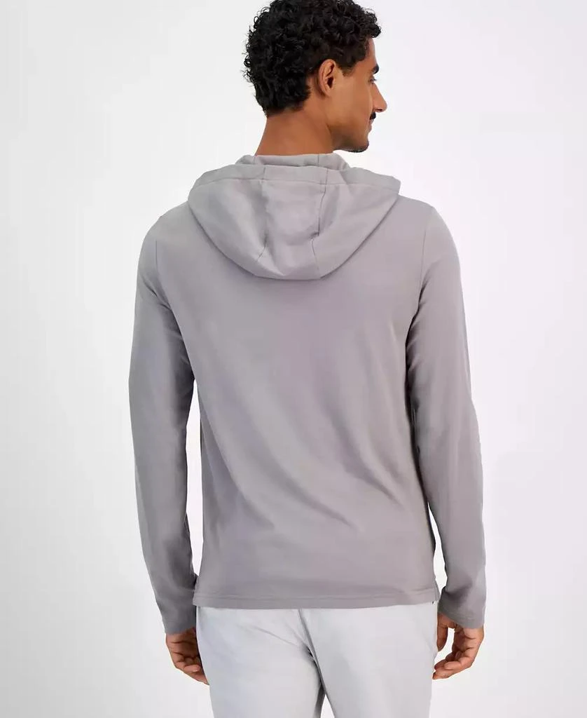 Michael Kors Men's Premium Textured Long Sleeve Henley Hoodie 2