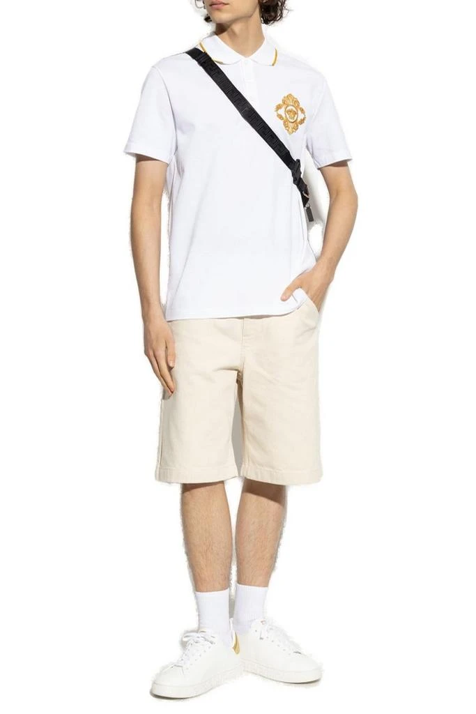 Versace Versace Medusa Head Embroidered Short-Sleeved Polo Shirt 2