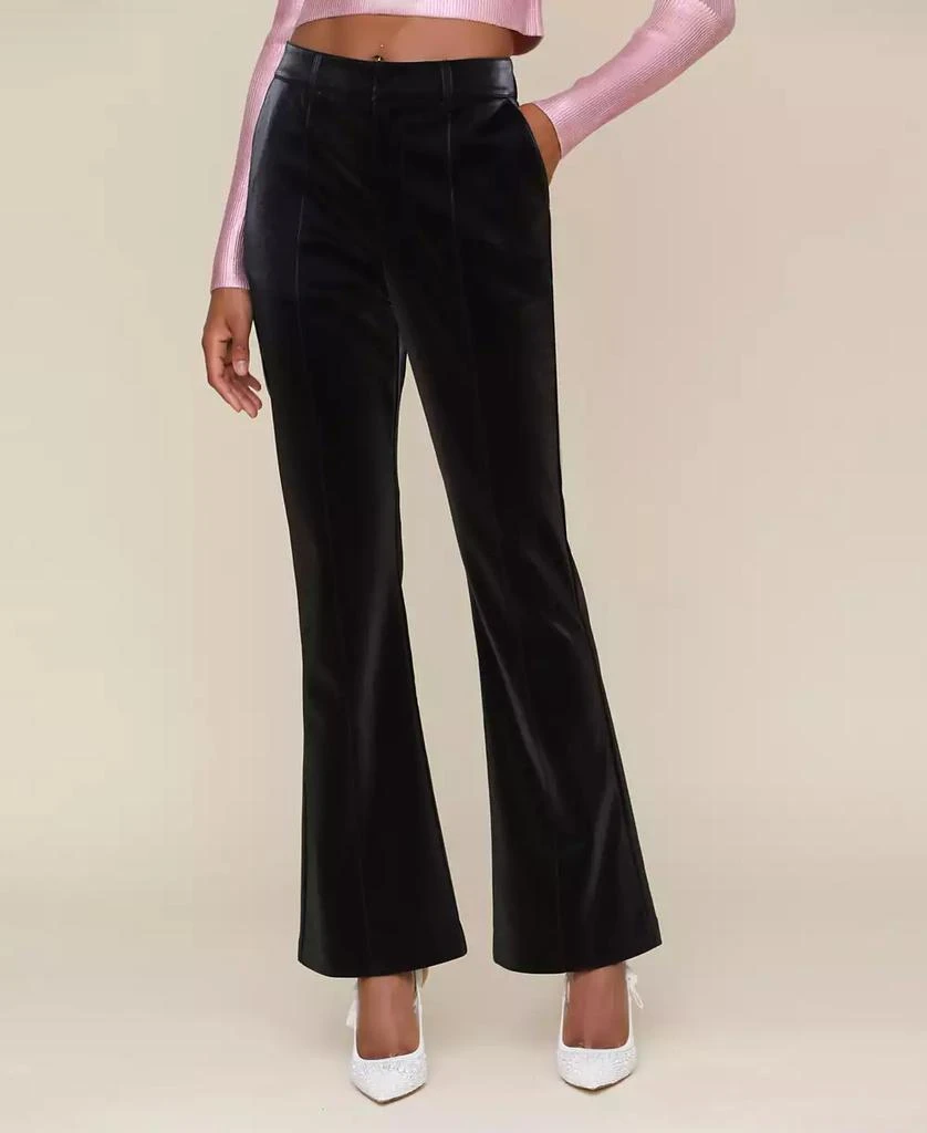 Avec Les Filles Women's Pintuck Kick-Flare High-Rise Pants 1