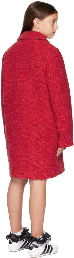 Burberry Kids Red Bouclé Coat 3