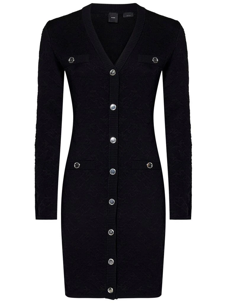 PINKO Pinko Long Sleeved Jacquard Knitted Dress 1