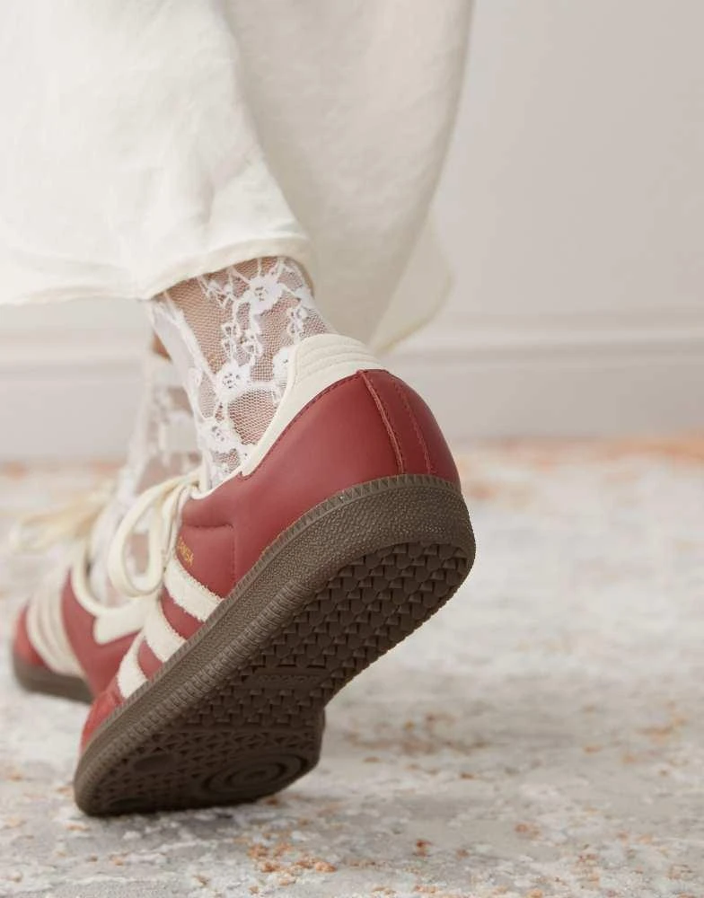 Adidas adidas Originals Samba OG trainers in burgundy and beige 3