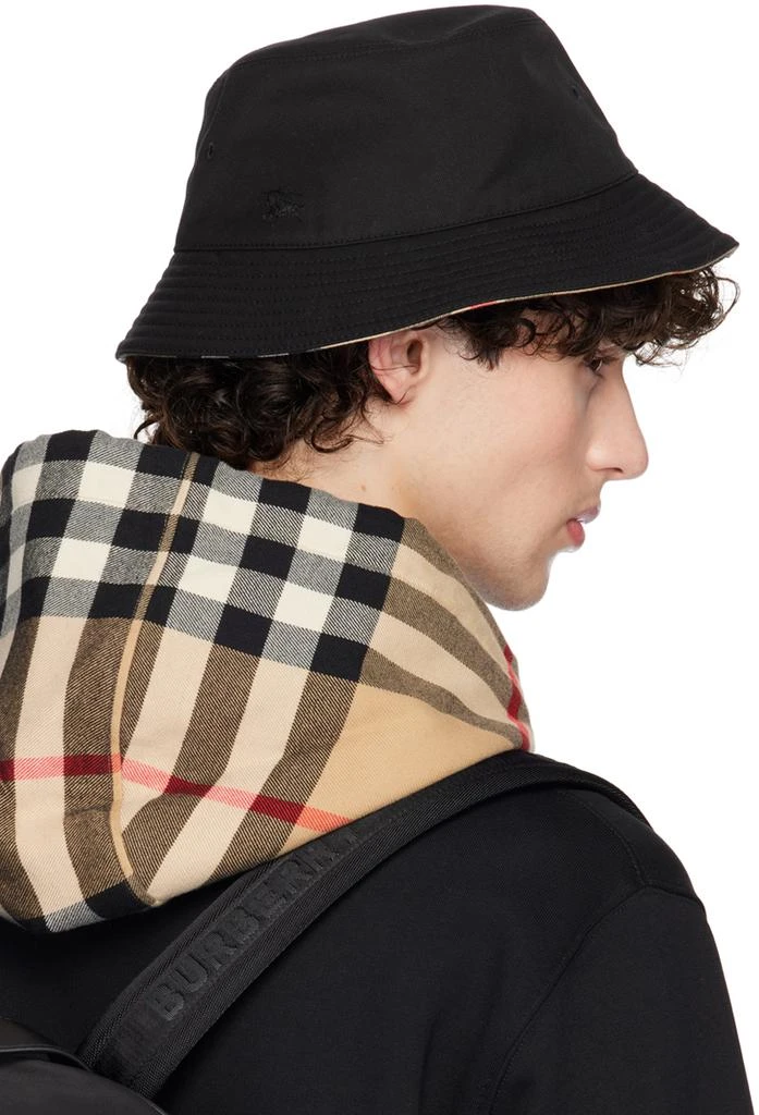 Burberry Black Check Reversible Bucket Hat 3