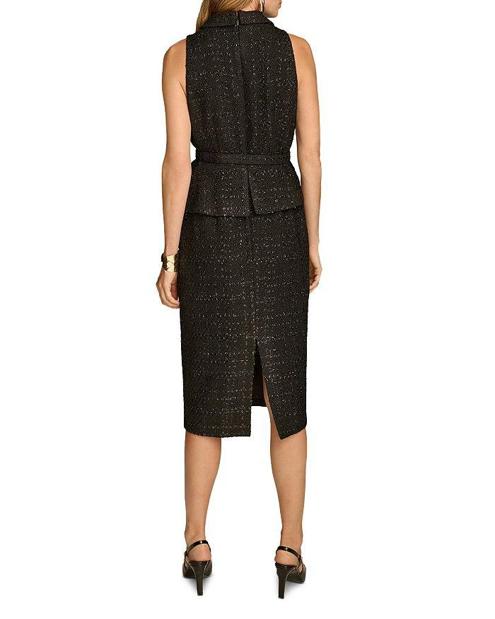Donna Karan Tweed Belted Sheath Dress 3